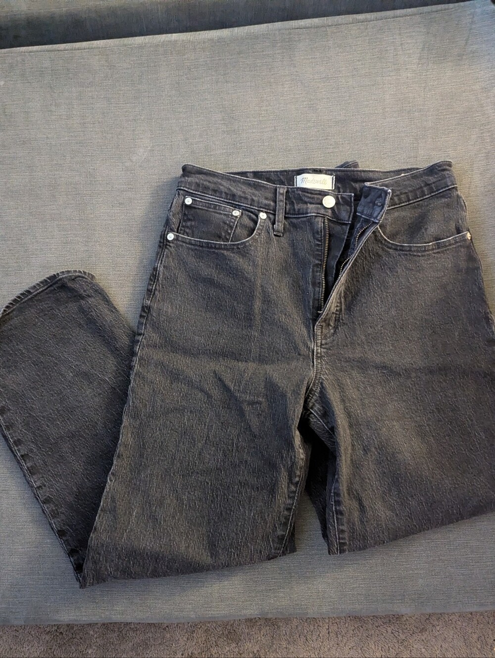 Madewell "The Perfect Vintage Wide-Leg Jean" Black Wash